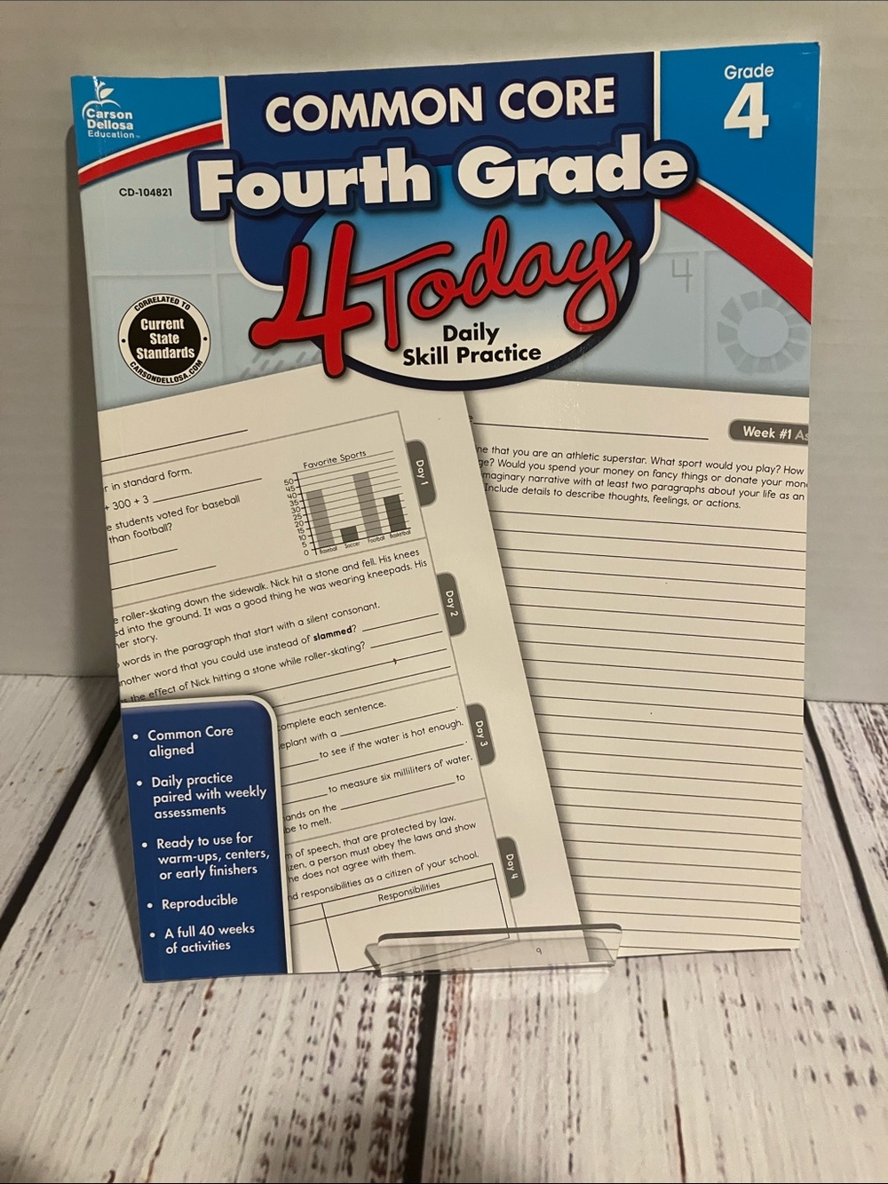 Carson Dellosa Fourth Grade Common Core 4Today Daily Skill Practice